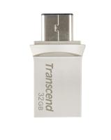 Transcend JetFlash® 890 USB-stick smartphone/tablet Zilver 32 GB USB-A 3.2 Gen 2, USB-C - thumbnail