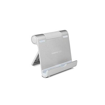 TERRATEC iTab S Zilver, Smartphone & Tablet Multihoekstandaard van aluminium, voor iPhone, iPad, Samsung Galaxy, Google Nexus en andere, instelbare kijkhoek