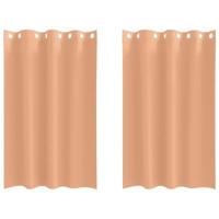 VidaXL Zwart-out gordijnen met ringen 2 pcs licht bruin 175 x 140 cm - thumbnail