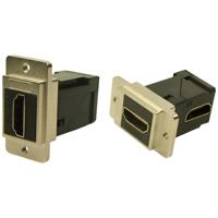 Cliff CP30753M3 HDMI-adapter Bus, inbouw Nikkel, Zwart 1 stuk(s) - thumbnail