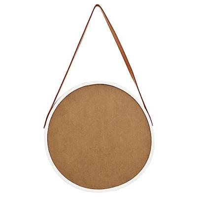 VidaXL Wandspiegel met band 50 cm wit VidaXL Wandspiegel met band 50 cm wit