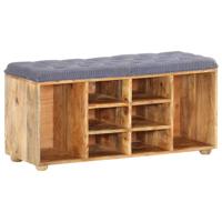 VidaXL Halbankje 100x35x47 cm massief mangohout - thumbnail