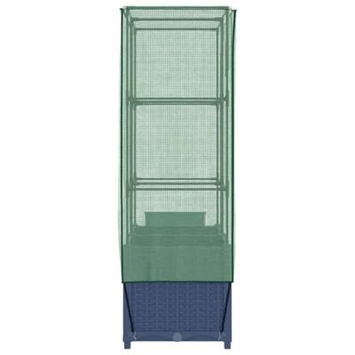 Plantenbak verhoogd met kashoes 80x40x138 cm rattanlook