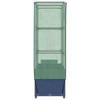 Plantenbak verhoogd met kashoes 80x40x138 cm rattanlook - thumbnail