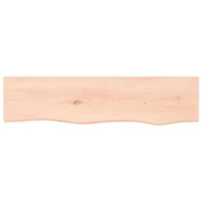 Wandschap 80x20x4 cm onbehandeld massief eikenhout