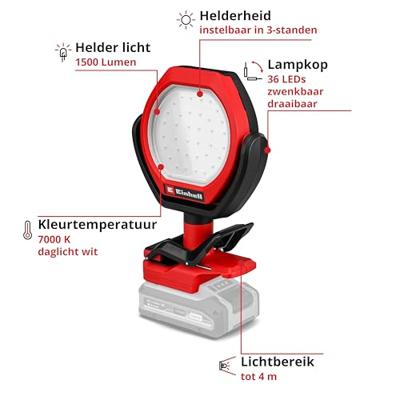 Einhell 2320120 GC-OL 18/1500 Li-Solo Werklamp 1500 lm 0.46 kg