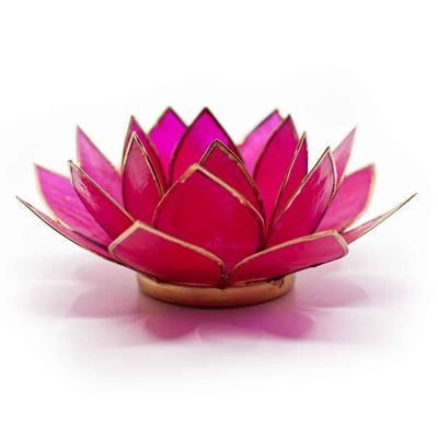 Lotus Sfeerlicht Fuchsia Goudrand