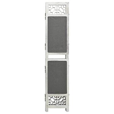 Kamerscherm met 3 panelen 105x165 cm stof grijs