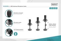 Digitus DA-20300 Spraakmicrofoon Statief Zendmethode:Kabelgebonden, USB Incl. shockmount, Incl. kabel, Incl. standaard, Voet USB, USB-A, USB-B Kabelgebonden, - thumbnail