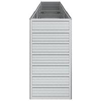 Plantenbak verhoogd 320x40x77 cm gegalvaniseerd staal zilver - thumbnail