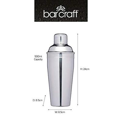 BarCraft - Cocktailshaker, Dubbelwandig, RVS, 0.5 L - BarCraft