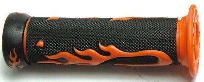 VPARTS Rubber handvat "flame pr. retaining loops orang tnt flame decor, 623nj