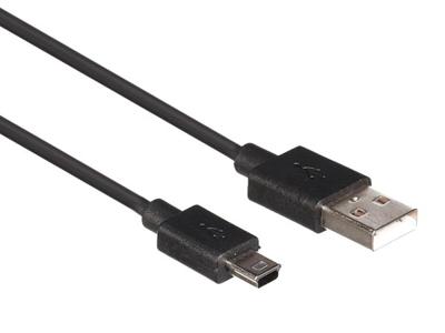 Mini-USB naar USB A 2.0 kabel 1m zwart Velleman PCMP61BN