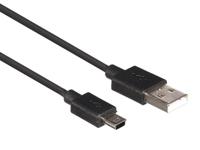 Mini-USB naar USB A 2.0 kabel 1m zwart Velleman PCMP61BN - thumbnail