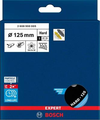 Bosch Accessories 2608900005 Expert Multihole (Expert met meerdere gaten) universele steunpad, 125 mm, hard Diameter 125 mm