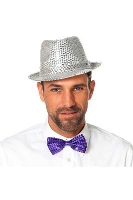 Strikje pailletten luxe paars