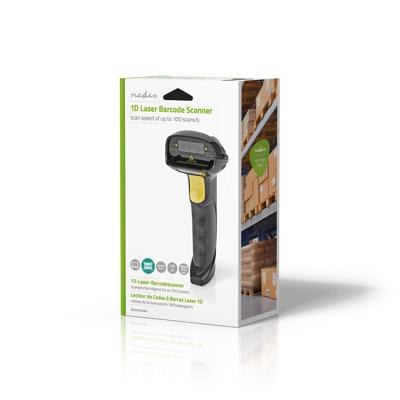Nedis Barcodescanner | Laser | Bedraad | 1D Lineair | USB 2.0 | 1 stuks - BSCN1D100BK BSCN1D100BK - thumbnail