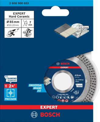 Bosch Accessories 2608900653 EXPERT HardCeramic Diamanten doorslijpschijf Diameter 85 mm Boordiameter 22.23 mm Steen, Beton, Baksteen, Tegels 1 stuk(s)