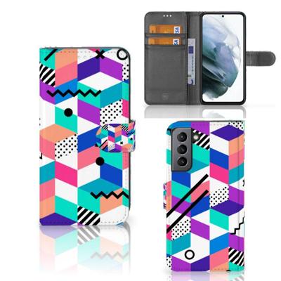 Samsung Galaxy S21 FE | Book Case | Blokken Kleurrijk