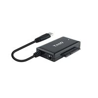 TOOQ TQHDA-01A USB-A naar SATA-adapter voor 2,5-inch en 3,5-inch harde schijven met voeding, zwart - thumbnail