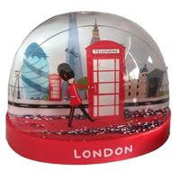 Londen Souvenir Koninklijke Wachter op Parade Medium Glitter Sneeuwbol - thumbnail