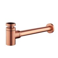 OUTLET Sifon Wiesbaden 5/4 laag Geborsteld Koper - thumbnail