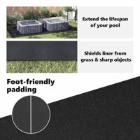 VidaXL Zwembad grondzeil zwart 500 x 250 x 0,1 cm niet-geweven stof - thumbnail