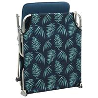 Ligbed met luifel inklapbaar staal bladmotief - thumbnail