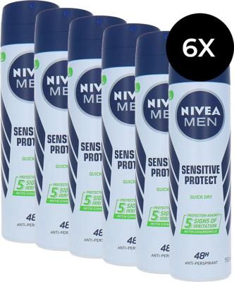 Nivea Nivea Deospray Men - Sensitive Protect -6 x 150ML
