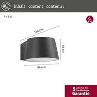 Paulmann Capea 2200K Wand 94713 Buitenlamp (wand) LED 6 W Zwart - thumbnail