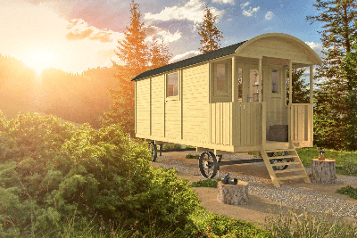 Tuindeco Kathy Circuswagen 19mm vuren blank 500 x 240 cm excl. onderstel- - Onbehandeld vurenhout- Tuindeco