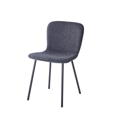 Stoel Stella Bouclé Donkergrijs - Set van 2 Stoel Stella Bouclé Donkergrijs - Set van 2