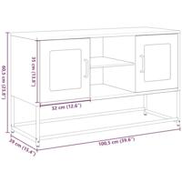 Tv-meubel 100,5x39x60,5 cm staal wit - thumbnail