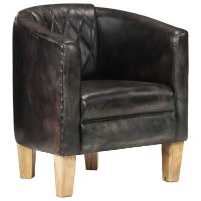 Vidaxl Kuipstoel Echt Leer Verweerd Grijs Vidaxl Kuipstoel Echt Leer Verweerd Grijs