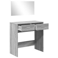 Kaptafel met spiegel 80x39x80 cm grijs sonoma eikenkleurig - thumbnail
