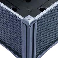 VidaXL Plantenbak met poten 80x40x42 cm polypropeen blauwgrijs - thumbnail