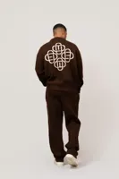 Equalité Fluffy Knit Trainingspak Heren Bruin - Maat XL - Kleur: Gebroken WitBruin | Soccerfanshop - thumbnail