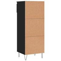 Schoenenkast 40x36x105 cm bewerkt hout zwart - thumbnail