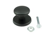 AMI Voordeurknop 160/60 Zwart 9005 Str - 739601 - thumbnail