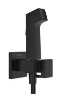 Hansgrohe bidethanddouche 1jet E EcoSmart voor warm water met douchehouder en doucheslang 125 cm, mat zwart - thumbnail