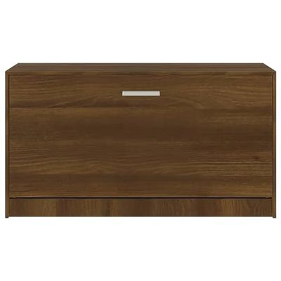 Schoenenbank 80x24x45 cm bewerkt hout bruin eikenkleur