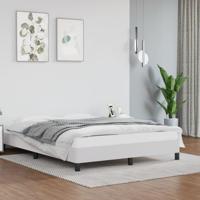 Bedframe kunstleer wit 140x190 cm - thumbnail