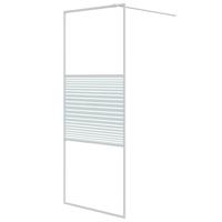 Inloopdouchewand 80x195 cm transparant ESG-glas wit - thumbnail