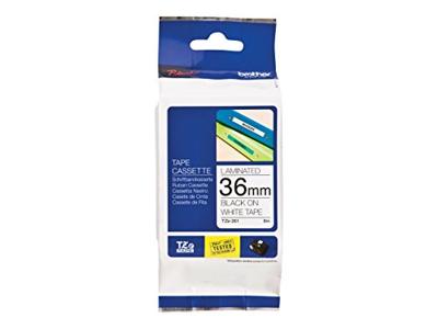 Brother TZe-261 Tape 36mm zwart/wit