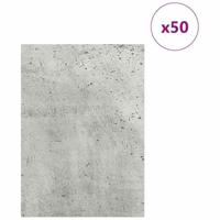 Decoratieve Panelen 50 pcs Betongrijs 15 x 21 x 0.3 cm - thumbnail