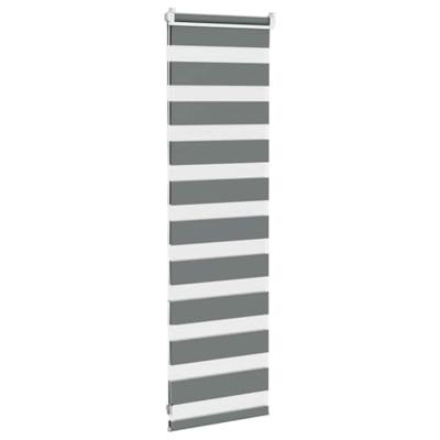VidaXL Zebra rolgordijn 40x100 cm stofbreedte 35,9 cm donkergrijs VidaXL Zebra rolgordijn 40x100 cm stofbreedte 35,9 cm donkergrijs