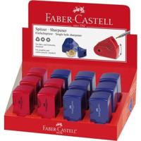 Faber Castell puntenslijper "Sleeve" Mini enkel rood/blauw - thumbnail