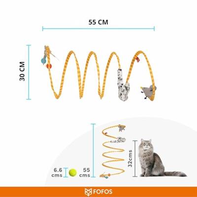 Fofos safari spiral cat tunnel