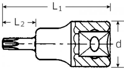 Stahlwille 49 TX T 15 02100015 3/8 (10 mm) Schroevendraaierdop T 15 3/8 (10 mm)
