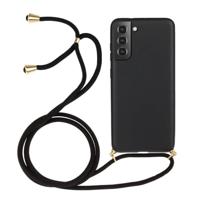 Lunso - Backcover hoes met koord - Samsung Galaxy S22 Plus - Zwart - thumbnail